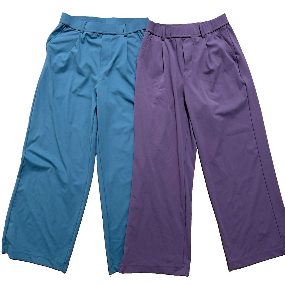 Halara Flex Day Stretch Work Pants Sz Small Petite Straight Leg Stretch Set Of 2